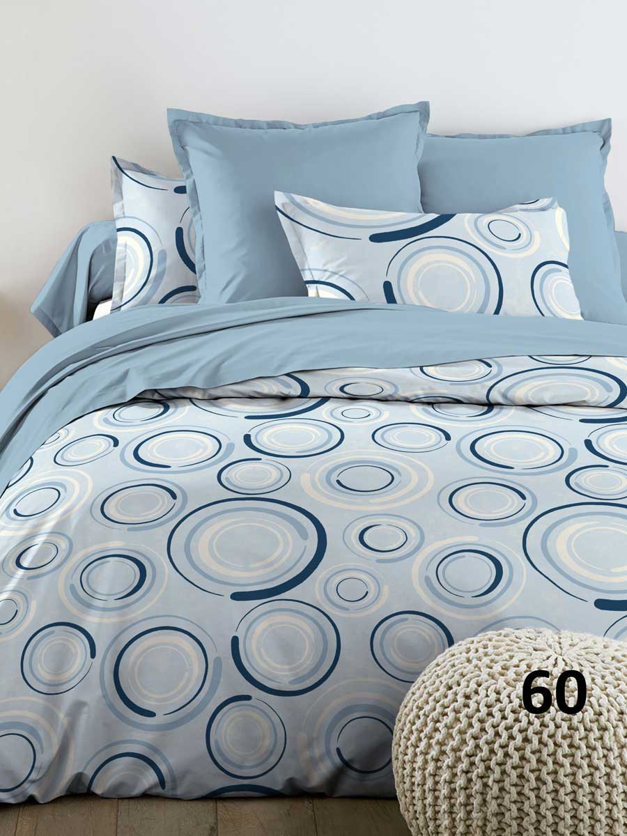 Bombažna posteljnina Modri krogi 60