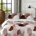 Posteljnina iz satena Rjava geometrija