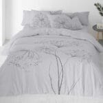 Posteljnina iz satena Siva lučka